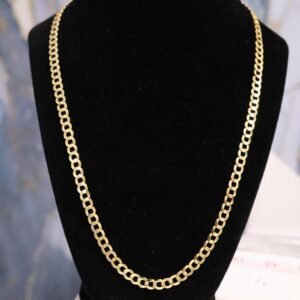 Cadena corte brillo oro 10k. 6mm