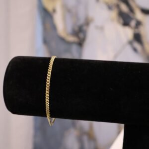 Manilla cubana sólida. Oro 10k