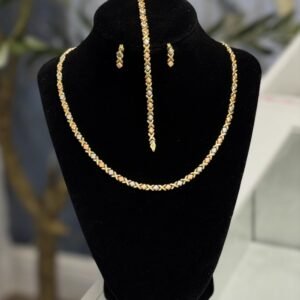 Set oro 14k. Tres oros blanco,rosado y amarillo.