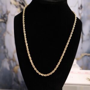 Cadena tipo torzal  oro 10k. Semi sólido