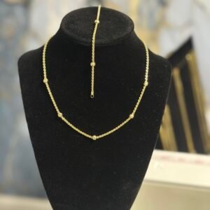 Set cadena y manilla oro 10k