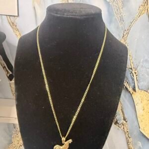 Corte brillo 18 pulgadas con dije. Oro 10 k