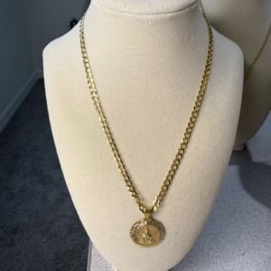 Cadena corte brillo 18 de largo 10k.