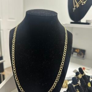 Cadena 22 de largo 6 mm de grosor oro 10k