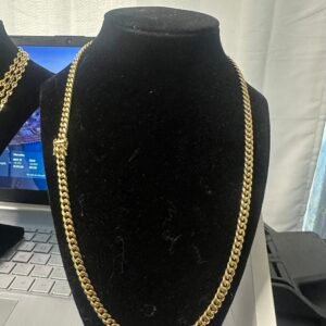 Semi-Solid Cuban Chain – 10K Gold